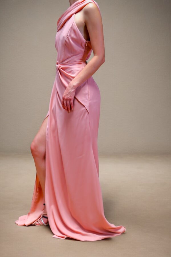 Blush Pink Off-Shoulder Gown - Image 2